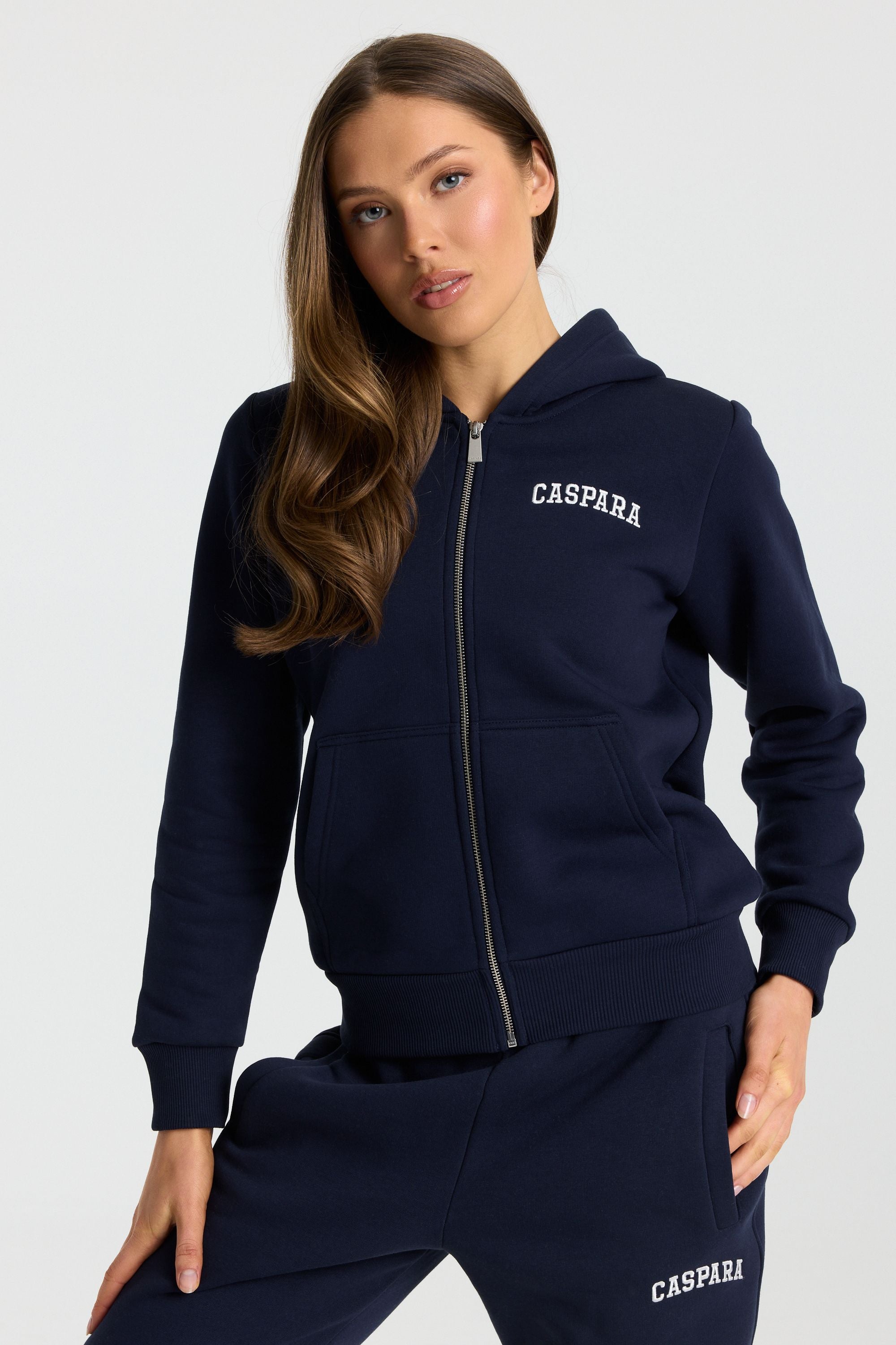 W. Varsity Zip Hoodie - Navy